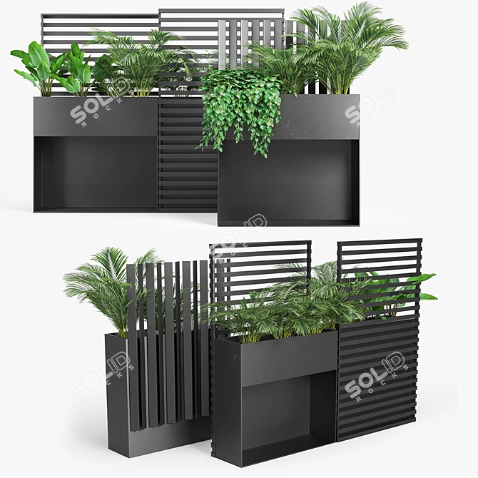 Elegant Ticino Plant Pots 3D model image 1