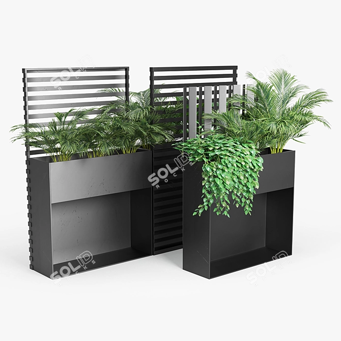Elegant Ticino Plant Pots 3D model image 3