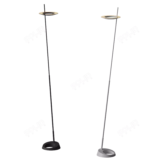 Sleek Ringlo Floor Lamp 3D model image 1