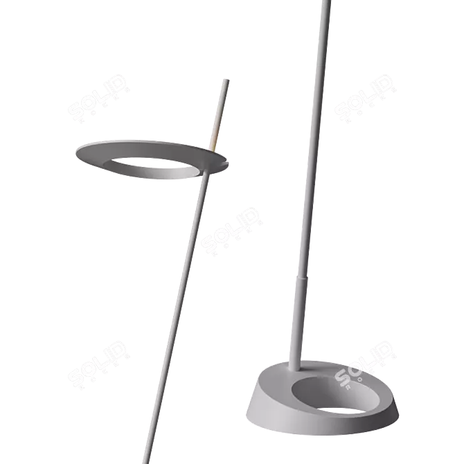 Sleek Ringlo Floor Lamp 3D model image 3