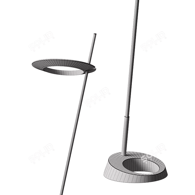 Sleek Ringlo Floor Lamp 3D model image 4