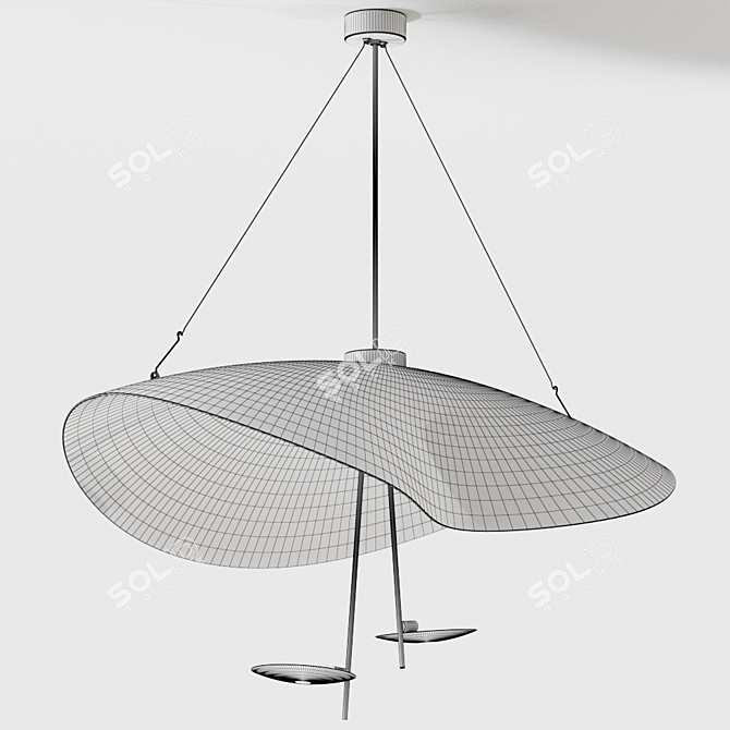 Sleek Lederam Manta S2 Pendant 3D model image 2