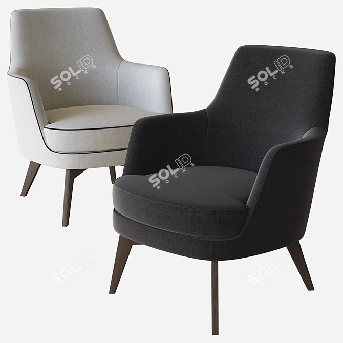 Sydney Lounge Chair: Modern Elegance 3D model image 1