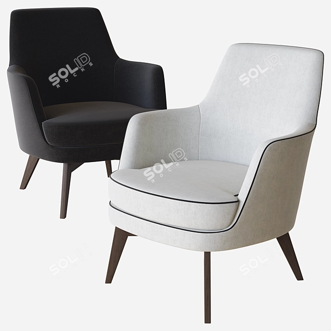 Sydney Lounge Chair: Modern Elegance 3D model image 2