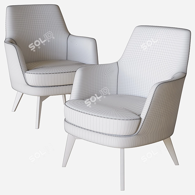 Sydney Lounge Chair: Modern Elegance 3D model image 4