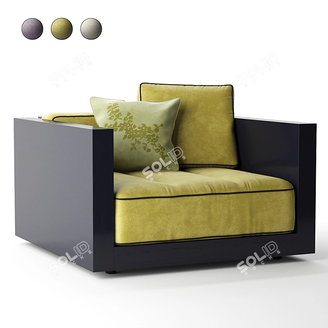 Elegant Flexform LUCIEN Armchair: Sophisticated Design & Comfort 3D model image 1