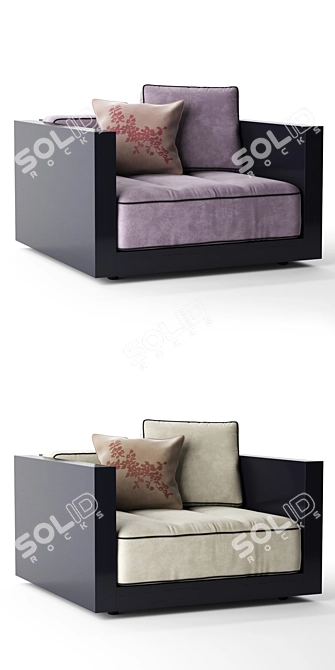 Elegant Flexform LUCIEN Armchair: Sophisticated Design & Comfort 3D model image 3