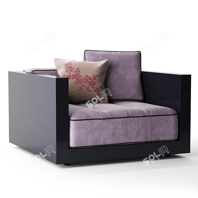 Elegant Flexform LUCIEN Armchair: Sophisticated Design & Comfort 3D model image 8
