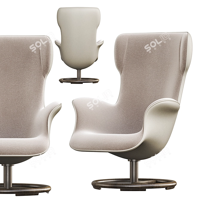 Elegant Giorgetti Bergere Armchair 3D model image 2