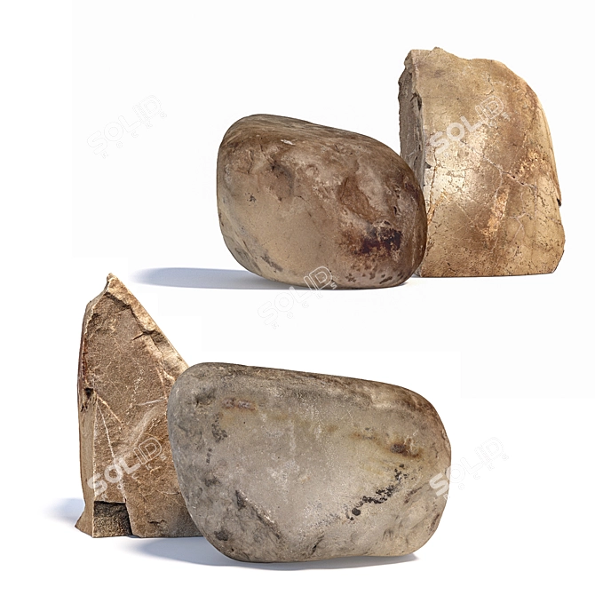 Title: Landscape Stones Set 3D model image 2