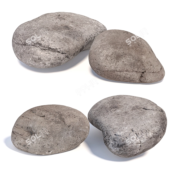 Stunning Landscape Stones Bundle 3D model image 5