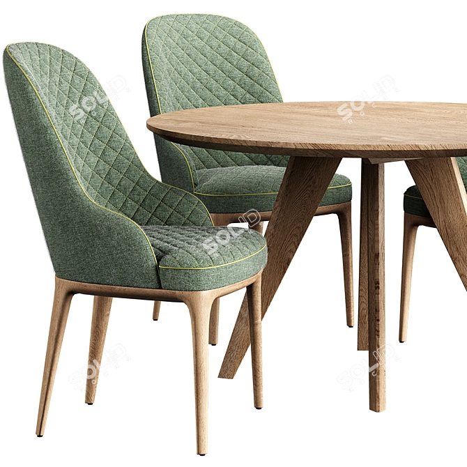Versatile Sfer Table & ROB Chair Set 3D model image 3