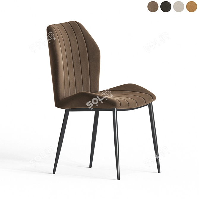 Modern Carvelle Dining Chair 3D model image 3