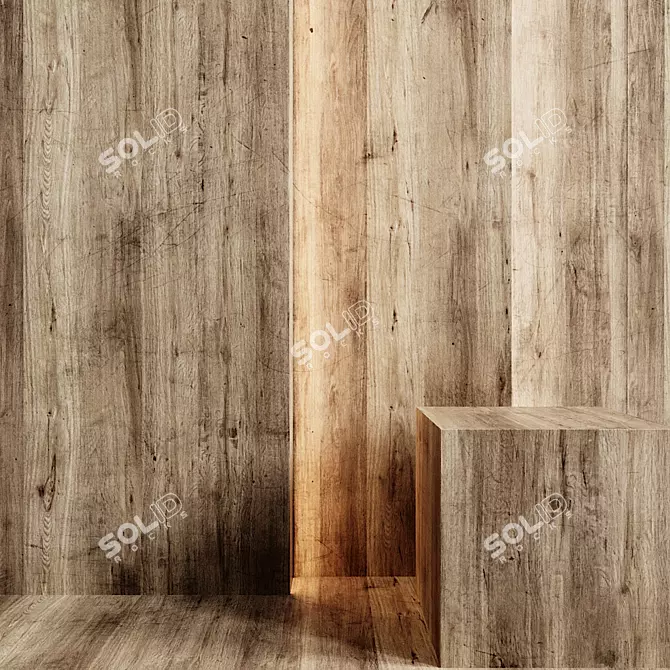 High-Quality Wood Textures with Normal Map 3D model image 1