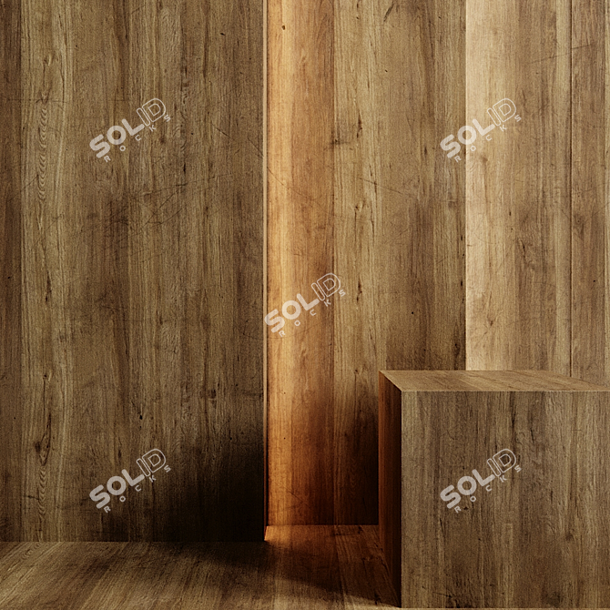 High-Quality Wood Textures with Normal Map 3D model image 2