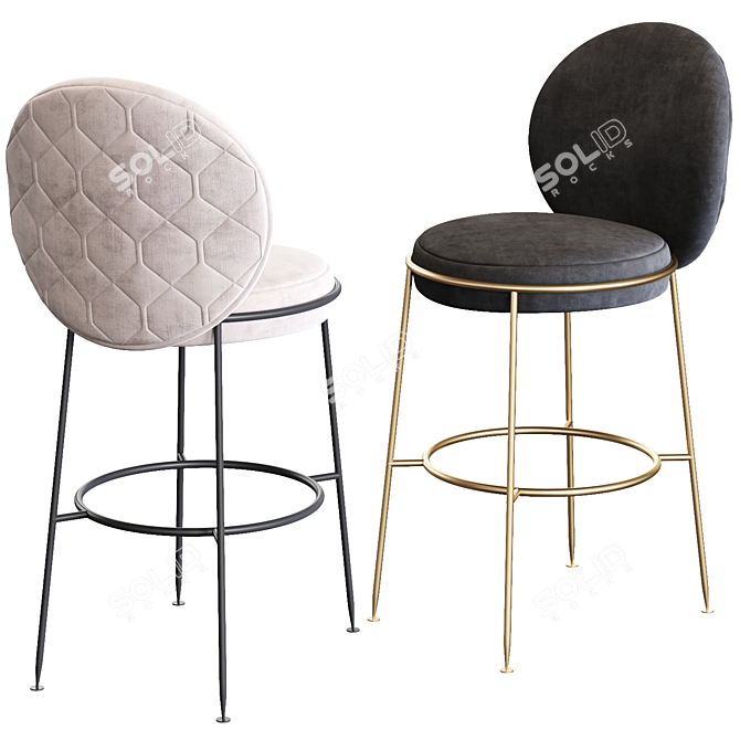 SICIS Amaretto: Elegant and Functional Barstool 3D model image 1