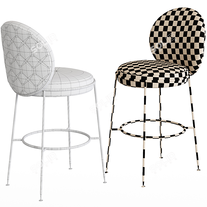 SICIS Amaretto: Elegant and Functional Barstool 3D model image 2