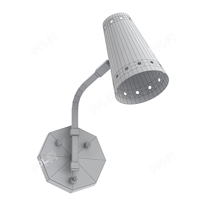 MAX SWING: Stylish Arm Wall Light 3D model image 2