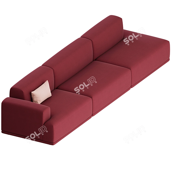 Muuto Connect 3 Seater Sofa 3D model image 6