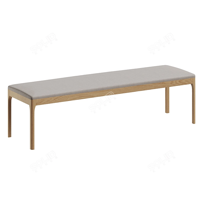 Modern Pisa Bench: Perfect Blend of Style and Comfort 3D model image 1