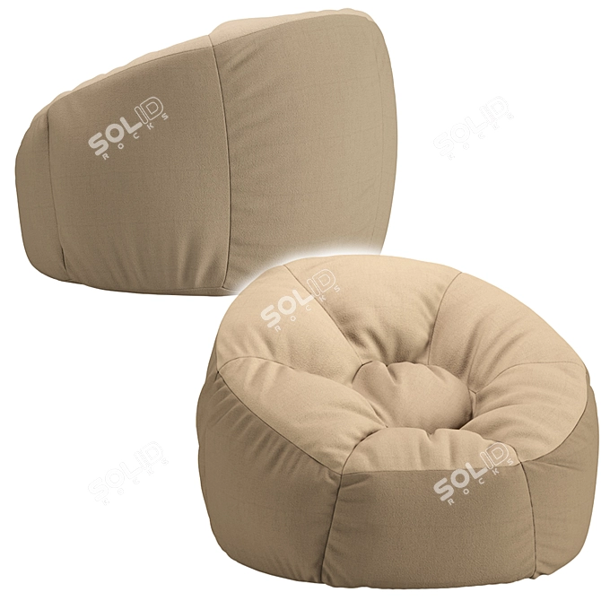 CozySack Bean Bag Chair 3D model image 2