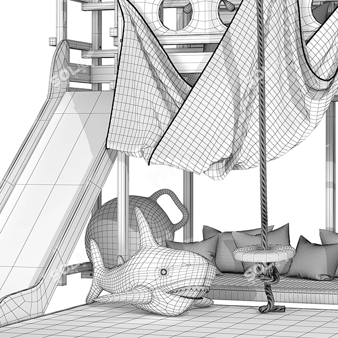 Woodland Loft Bed 3D model image 3