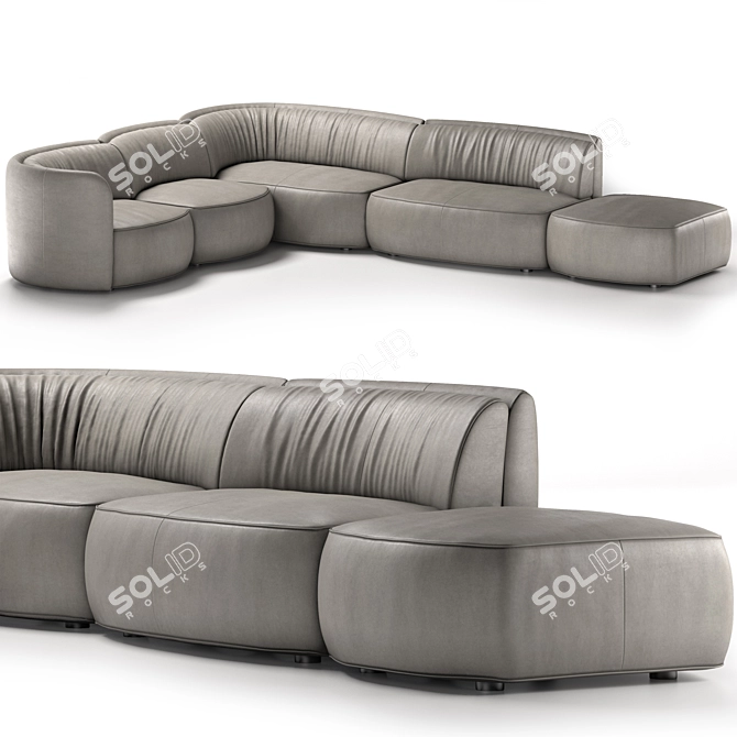 Luxury Natuzzi DEEP Sofa 3D model image 2