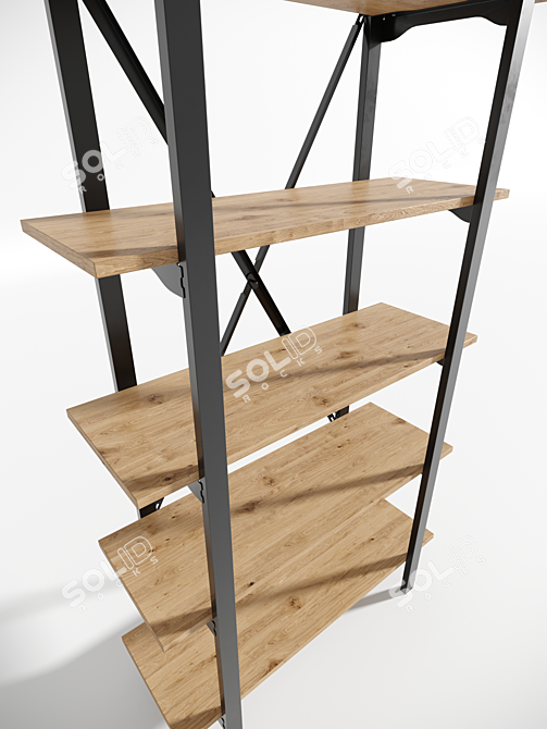 - Title: Minimalist Loft Shelving 3D model image 1