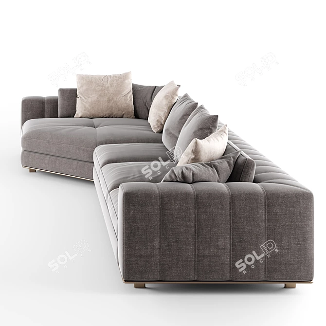 Luxury Soft Touch Sofa 3D model image 3