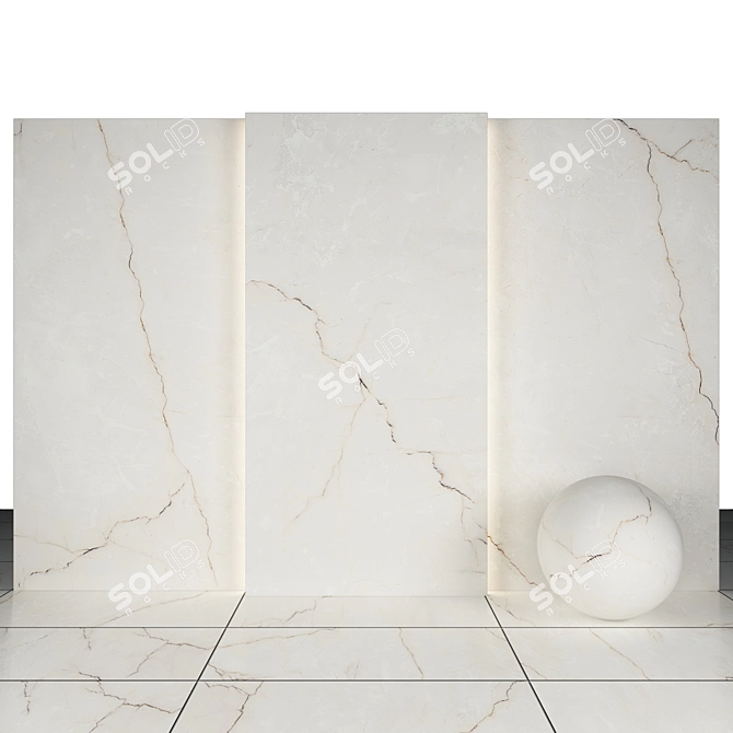 Steel Beige Marble: Texture Pack & 3D Models 3D model image 2