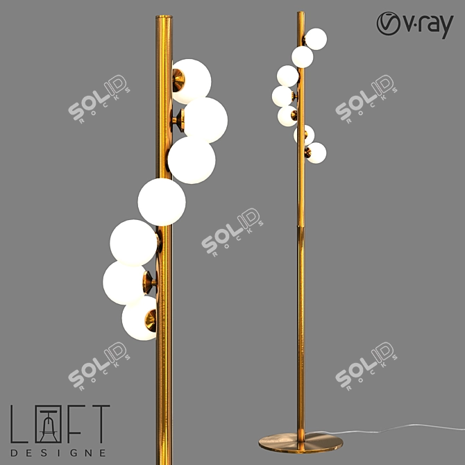 Modern Industrial Floor Lamp LoftDesigne 3D model image 1