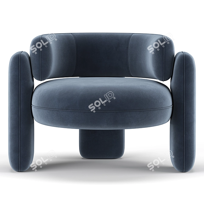Cozy Comfort Embrace Armchair 3D model image 3