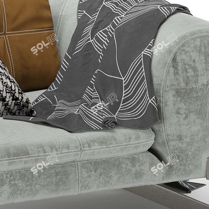 Stylish Viktor Sofa with Premium Upholstery 3D model image 3