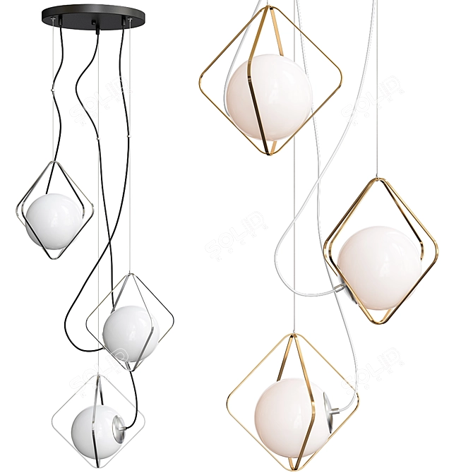 Italux Canto Pendant Light: Elegant and Versatile 3D model image 1