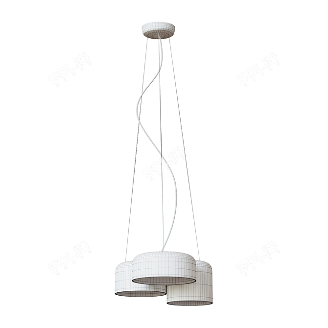 Funky Pendant 40cm: White, Beige, Marsala 3D model image 2