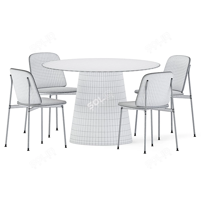 Circula Blu Dot Dining Table: Sleek and Stylish 3D model image 4