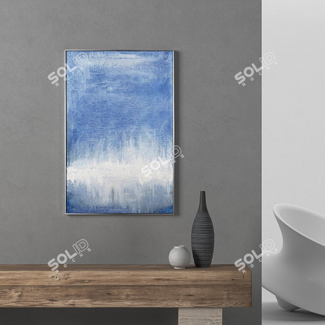 2 Frame Painting Set: 1000*665 mm Frames with Unwrapped UV Textures 3D model image 4