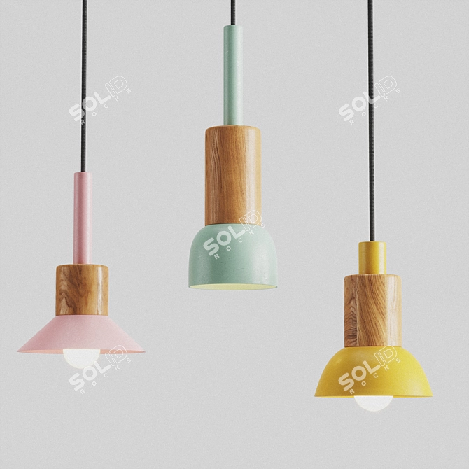 Scandinavian Pendant Lamp: Mavrina by Anzazo 3D model image 1