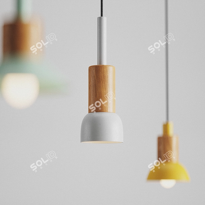 Scandinavian Pendant Lamp: Mavrina by Anzazo 3D model image 2