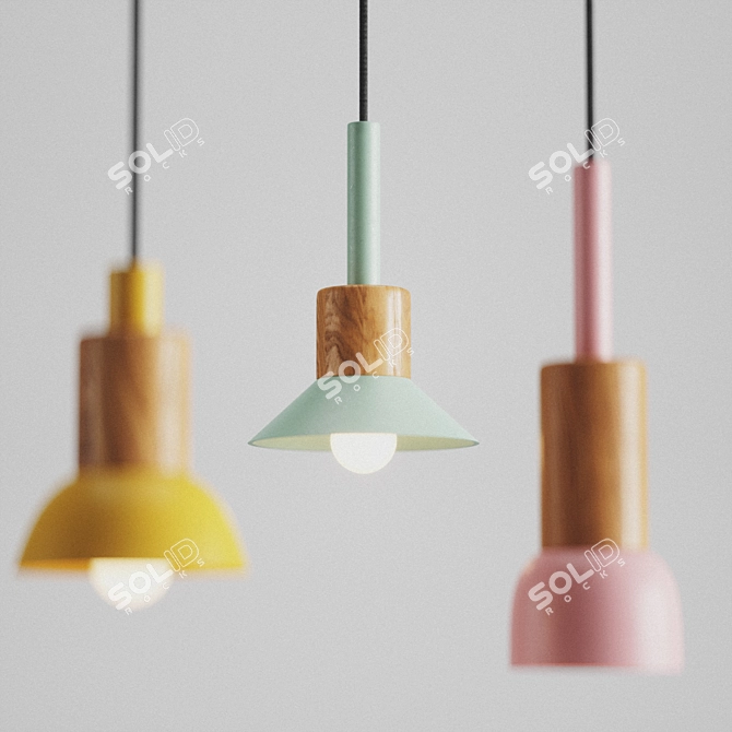 Scandinavian Pendant Lamp: Mavrina by Anzazo 3D model image 4