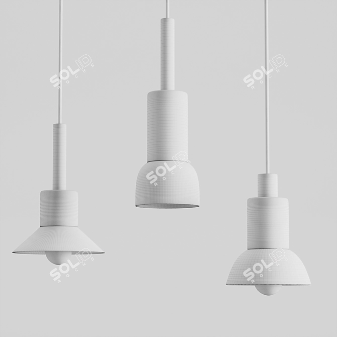 Scandinavian Pendant Lamp: Mavrina by Anzazo 3D model image 6