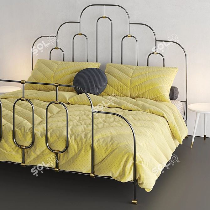 Modern Bed 03: Corona Render, 3dsmax 3D model image 2