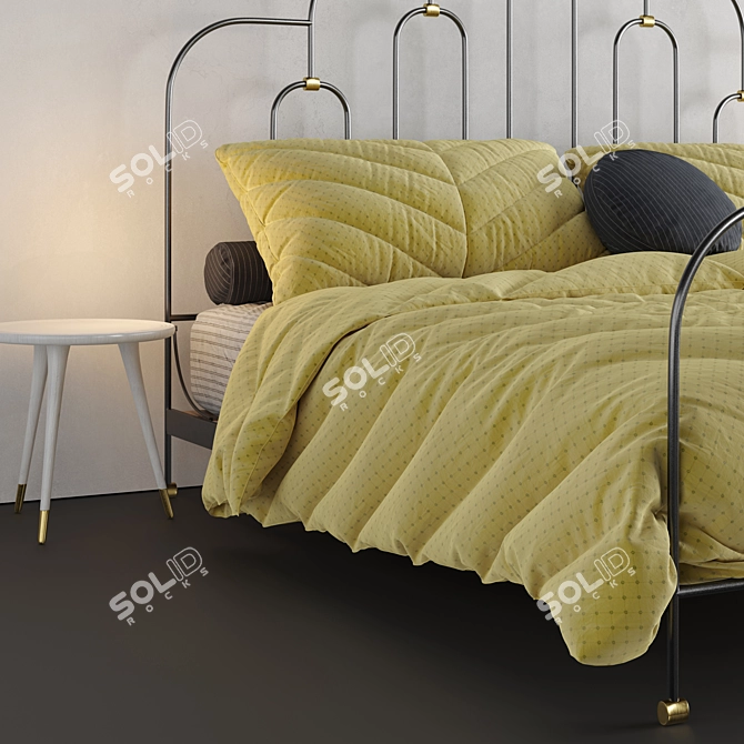Modern Bed 03: Corona Render, 3dsmax 3D model image 3