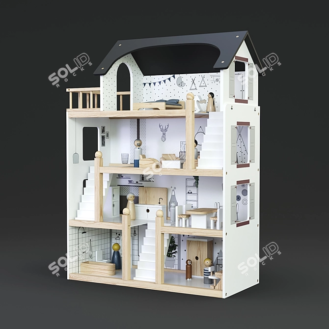 Amelie's Dollhouse - Exquisite Miniature Maison 3D model image 2