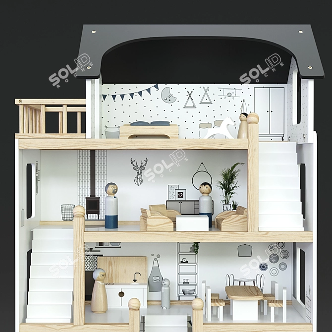 Amelie's Dollhouse - Exquisite Miniature Maison 3D model image 4