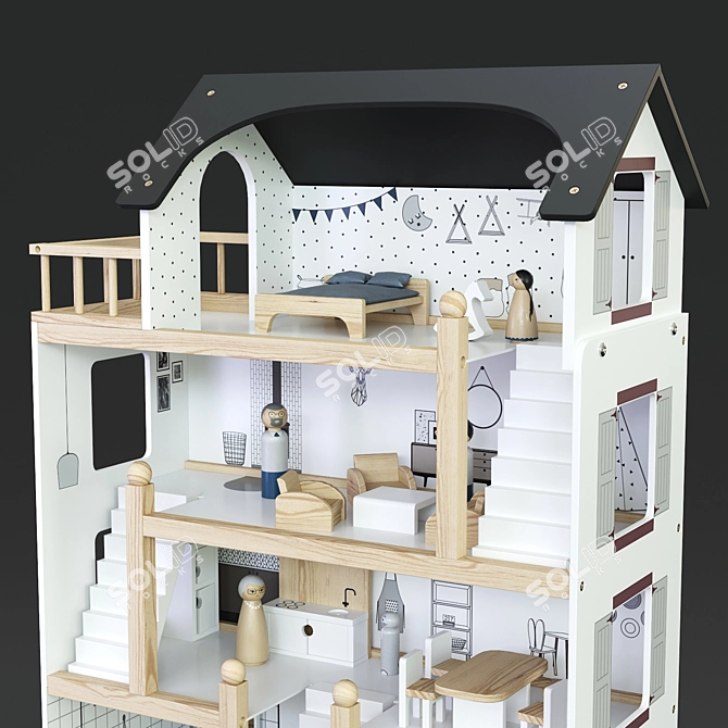 Amelie's Dollhouse - Exquisite Miniature Maison 3D model image 5