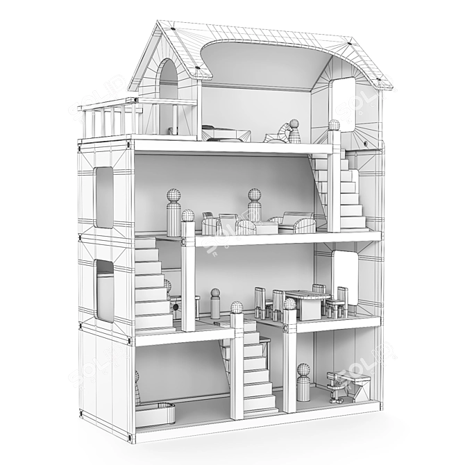 Amelie's Dollhouse - Exquisite Miniature Maison 3D model image 7