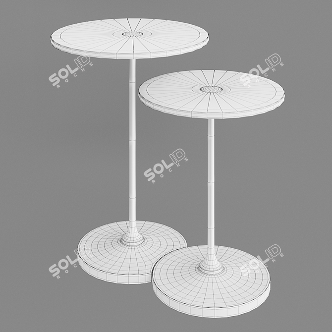 Elio Nesting Side Table Set - Stylish & Versatile 3D model image 2