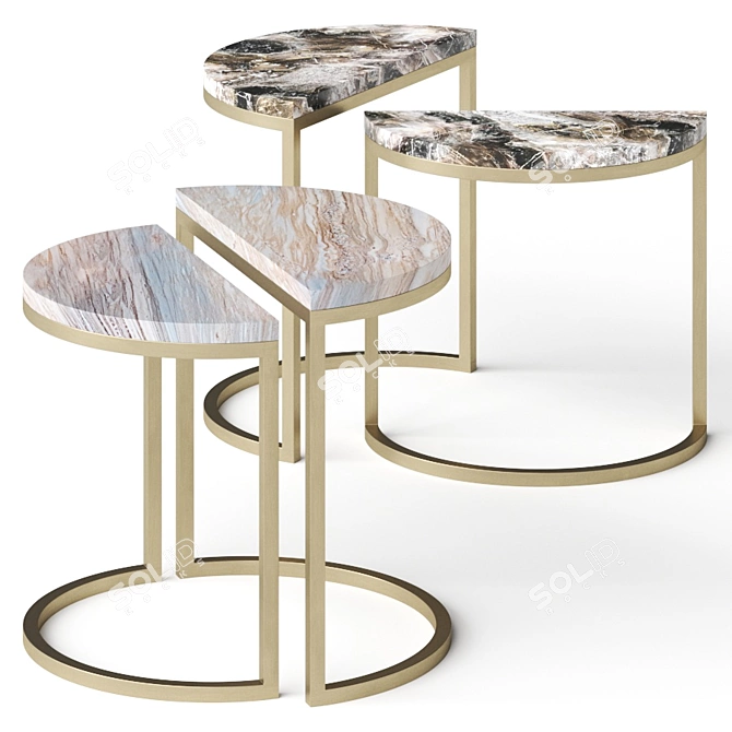  Frato Cabochon Coffee Tables: Modern Elegance for Your Living Space 3D model image 1