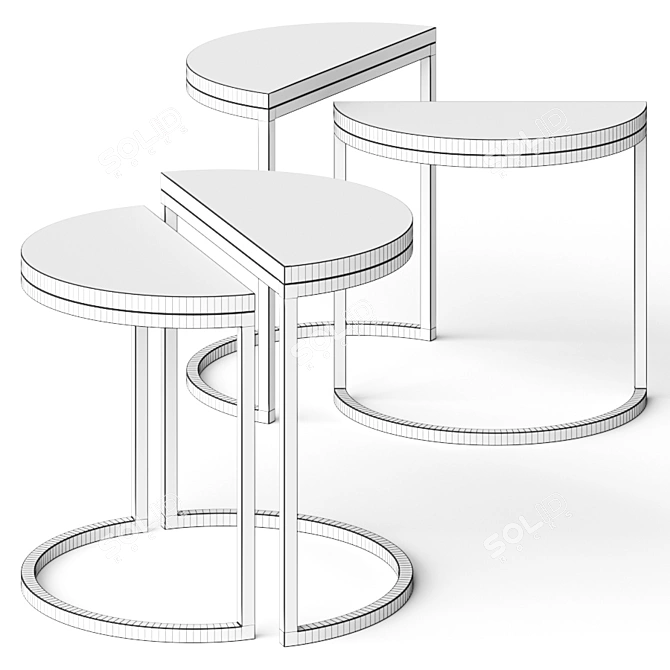  Frato Cabochon Coffee Tables: Modern Elegance for Your Living Space 3D model image 2